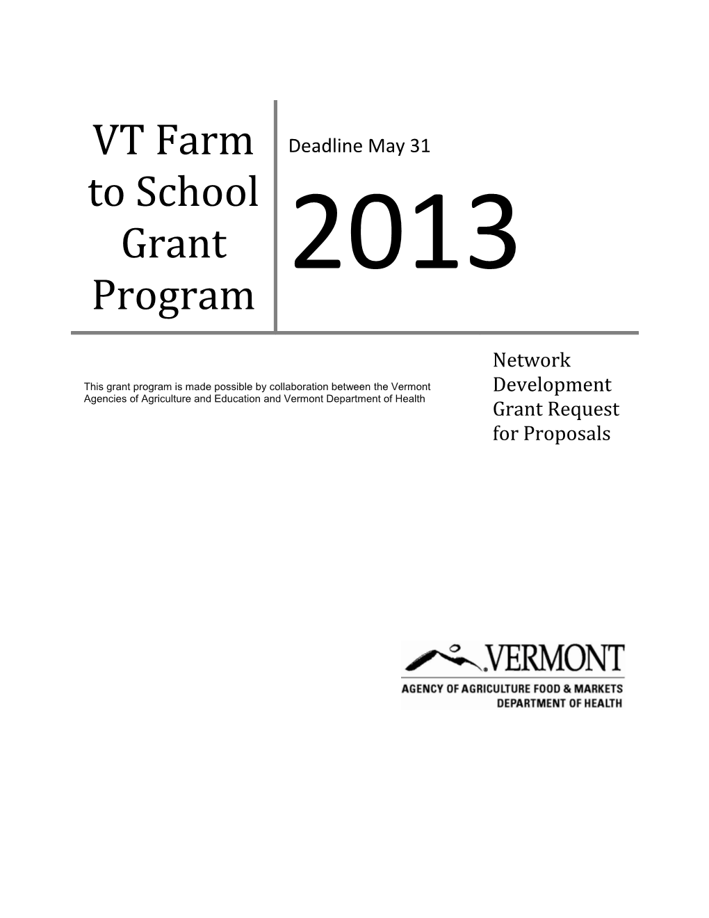 VT Farm to School Grant Program