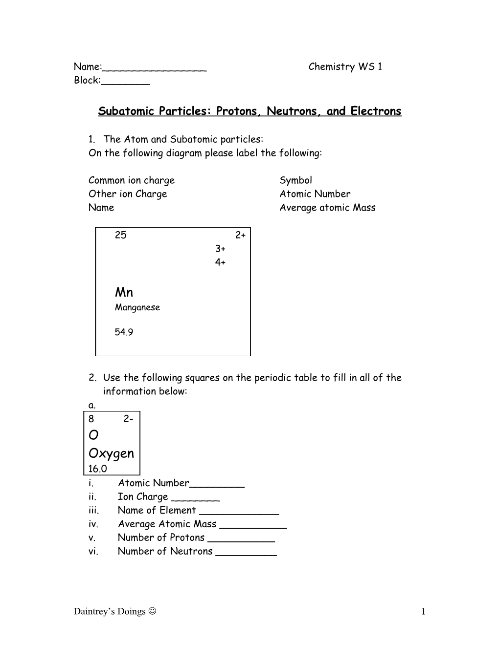 Subatomic Particles: Protons, Neutrons, and Electrons