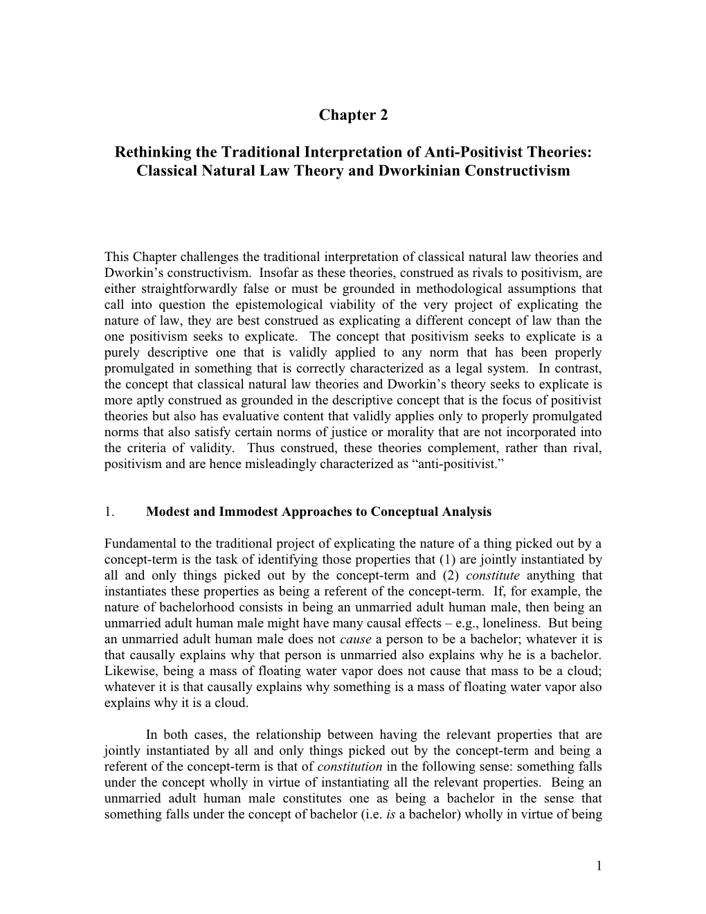 Rethinking the Traditional Interpretation of Anti-Positivist Theories: Classicalnatural