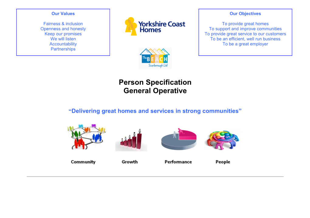 Delivering Great Homes and Services in Strong Communities