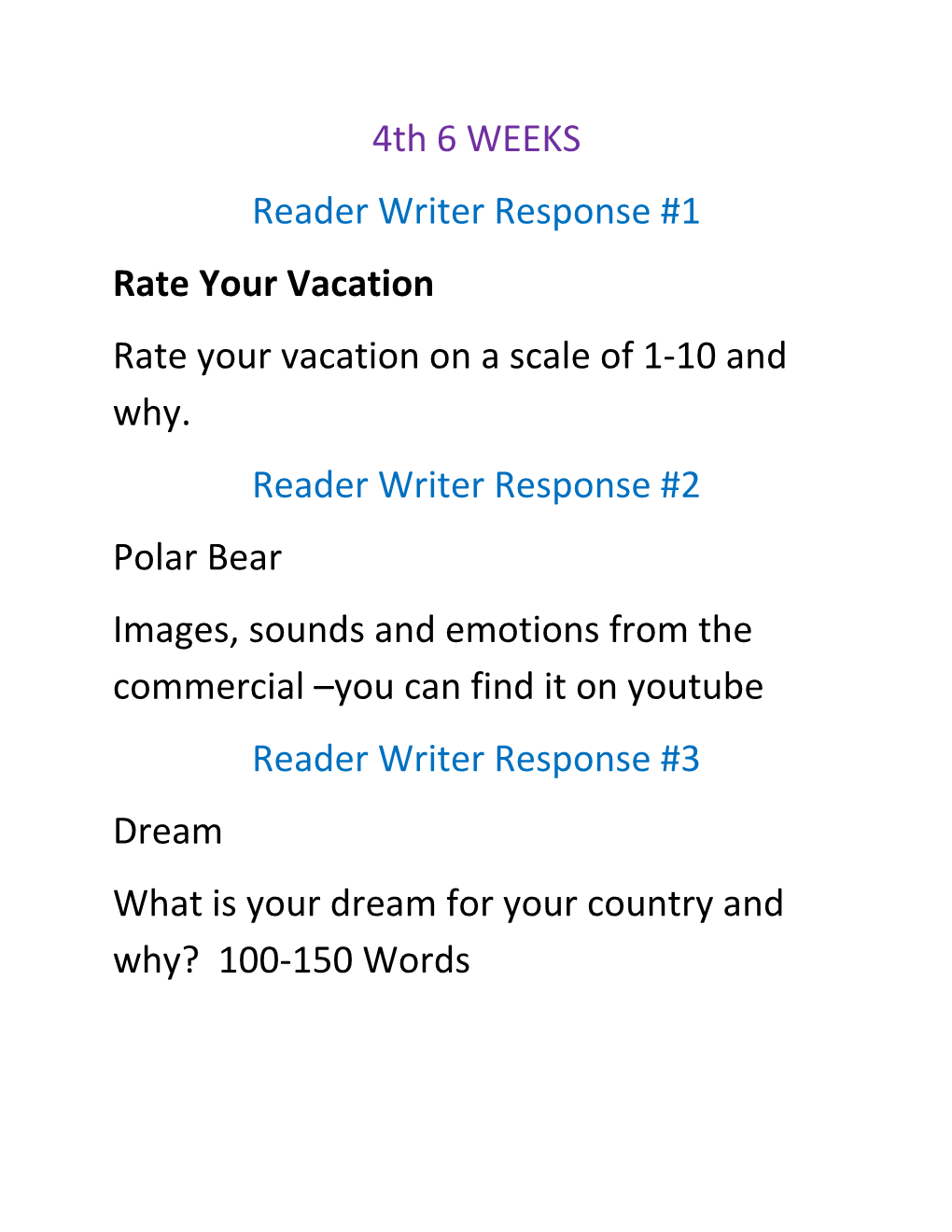 Rate Your Vacation