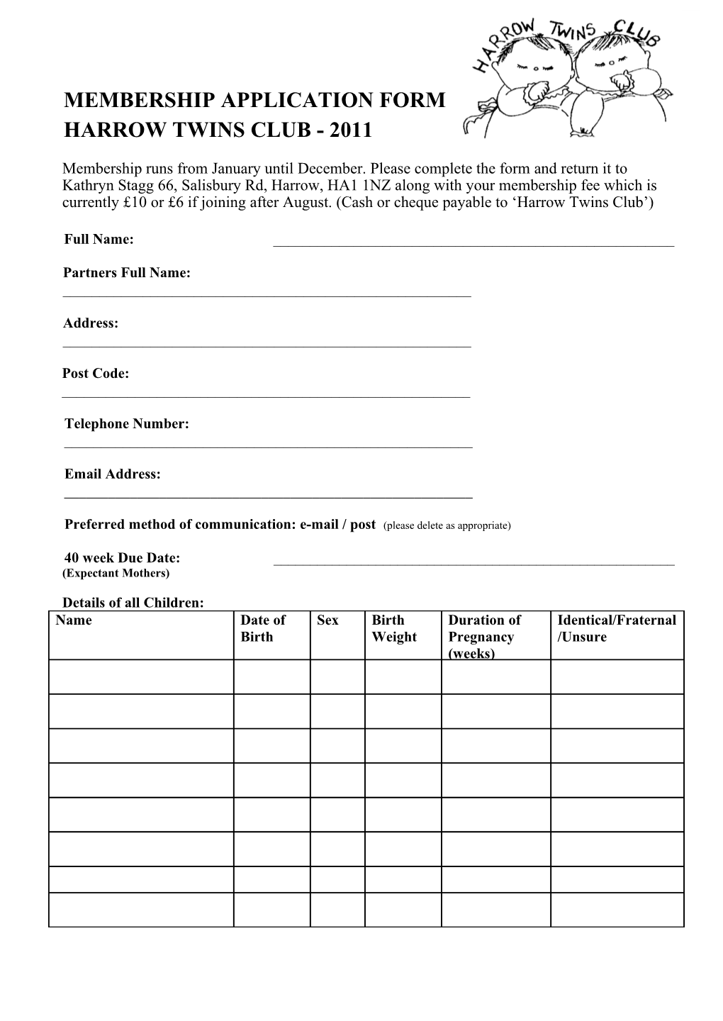 Membership Application Form s23