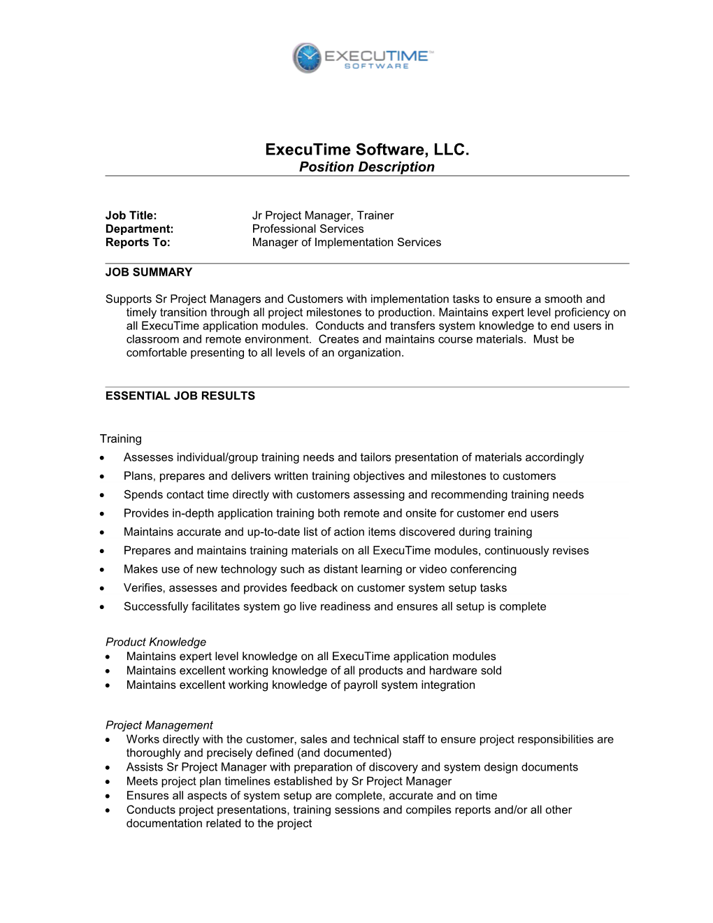 Executime Software, LLC