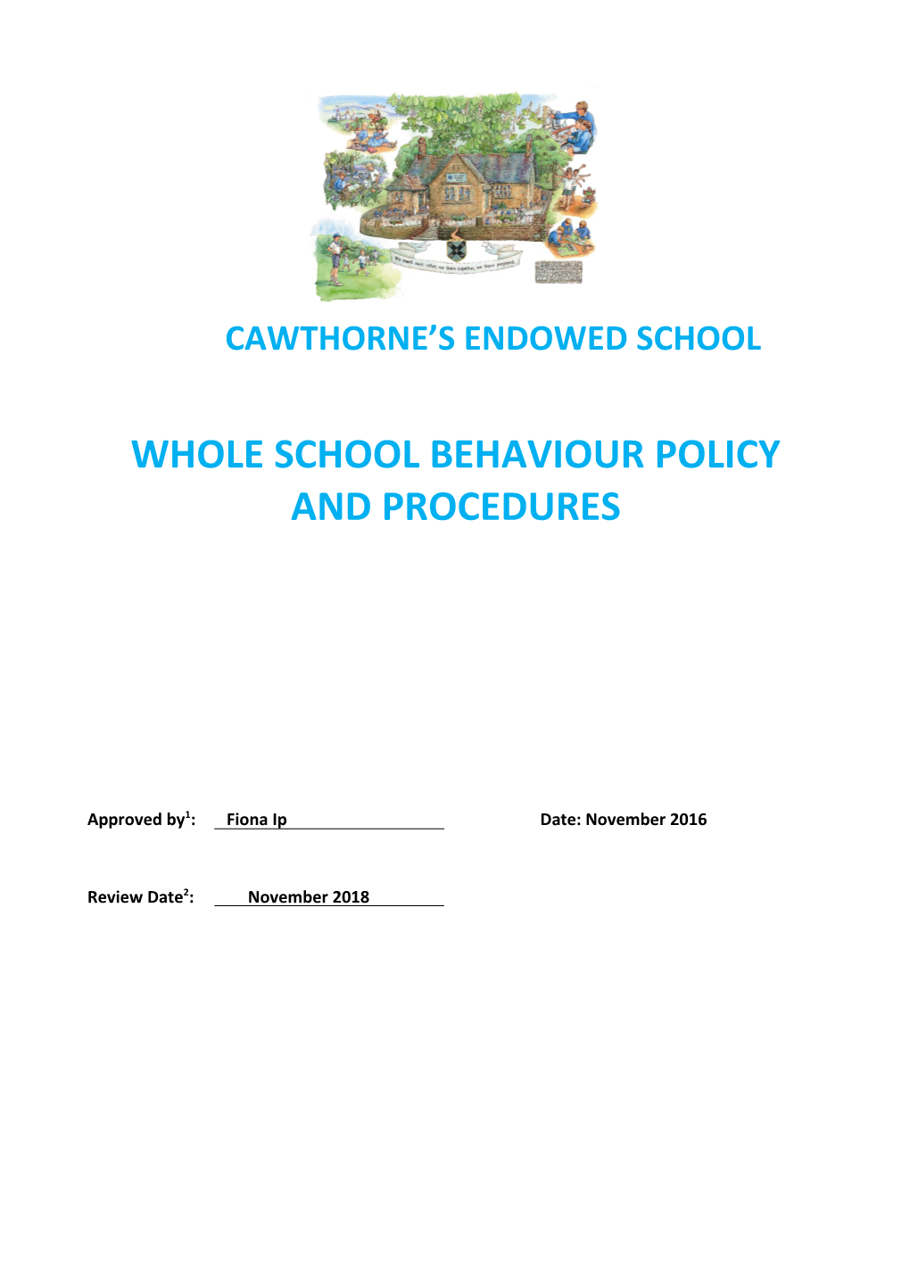 Whole School Behaviour Policy and Procedures