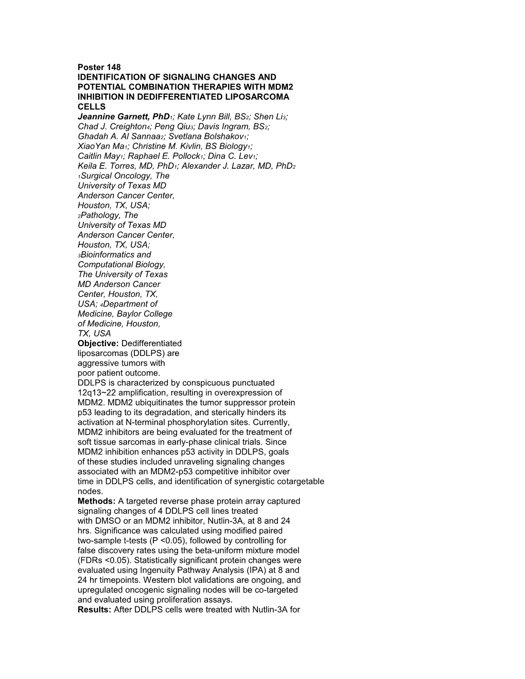 Identification of Signaling Changes And