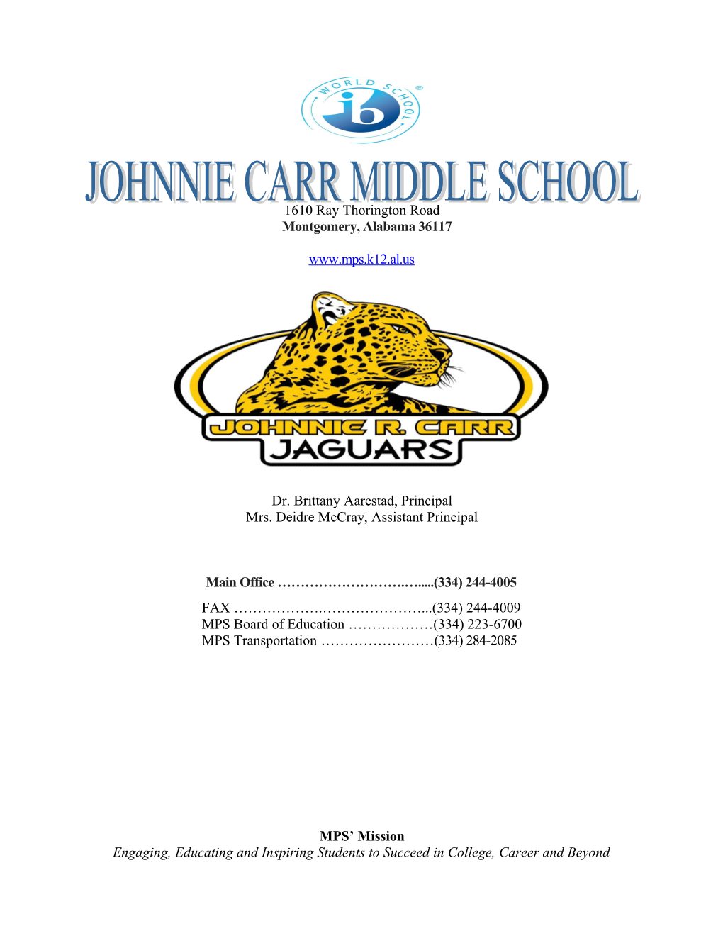 Johnnie Carr Middle School