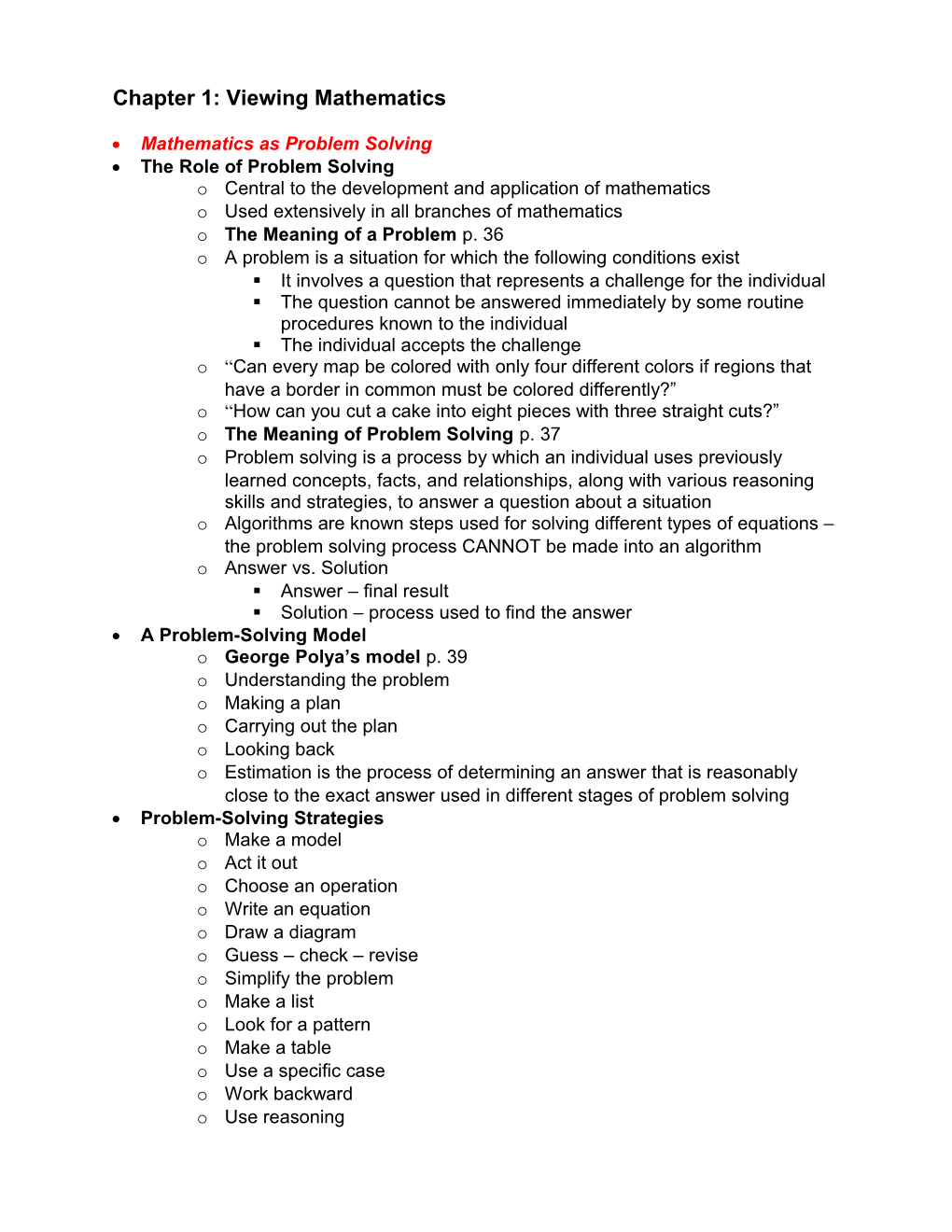 Chapter 1: Viewing Mathematics