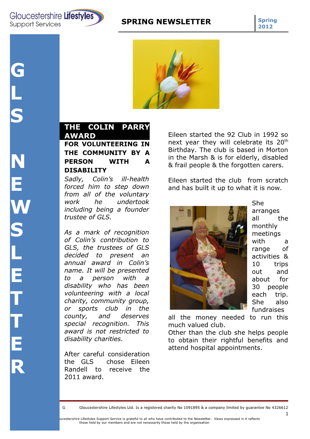 Newsletter of Gloucestershire Lifestyles Support Service