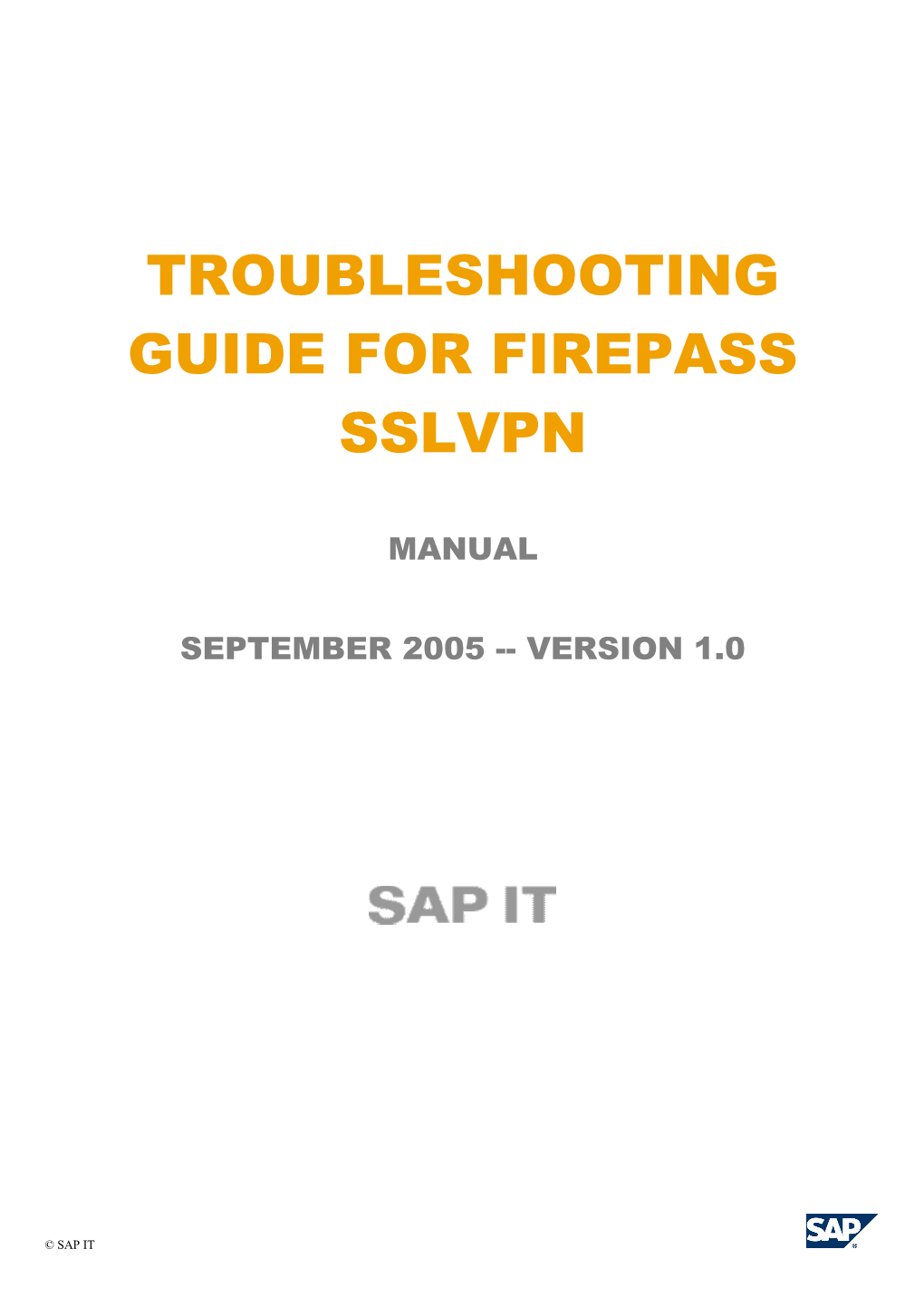Troubleshooting Guide for Firepass Sslvpn