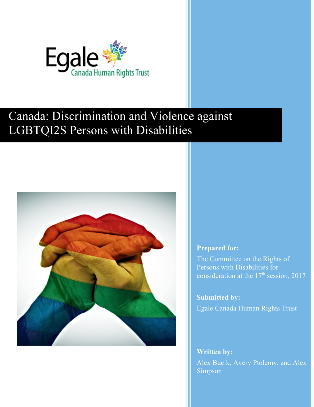 2.0 Intersectionality: LGBTQI2S Persons with Disabilities 5