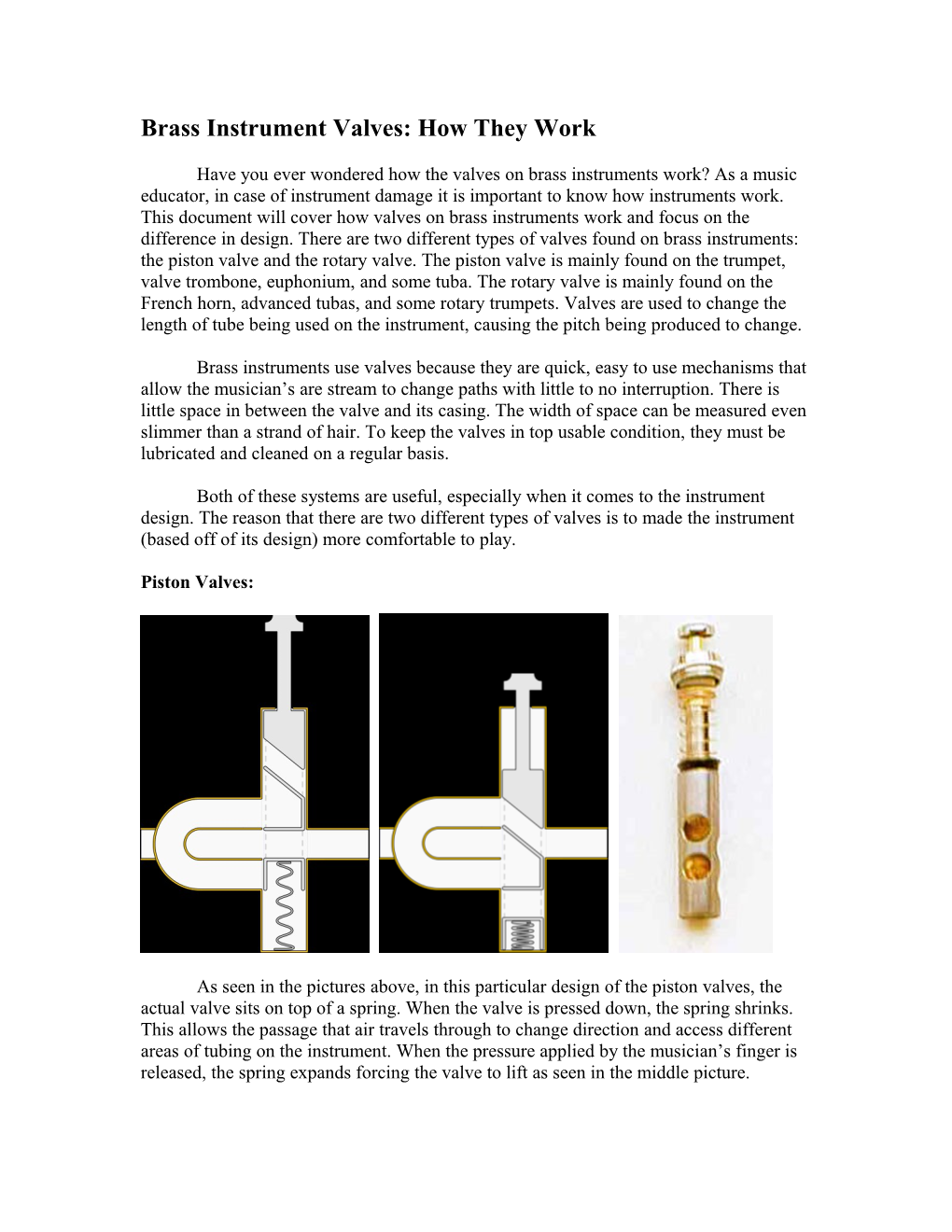 Brass Instrument Valves: How They Work