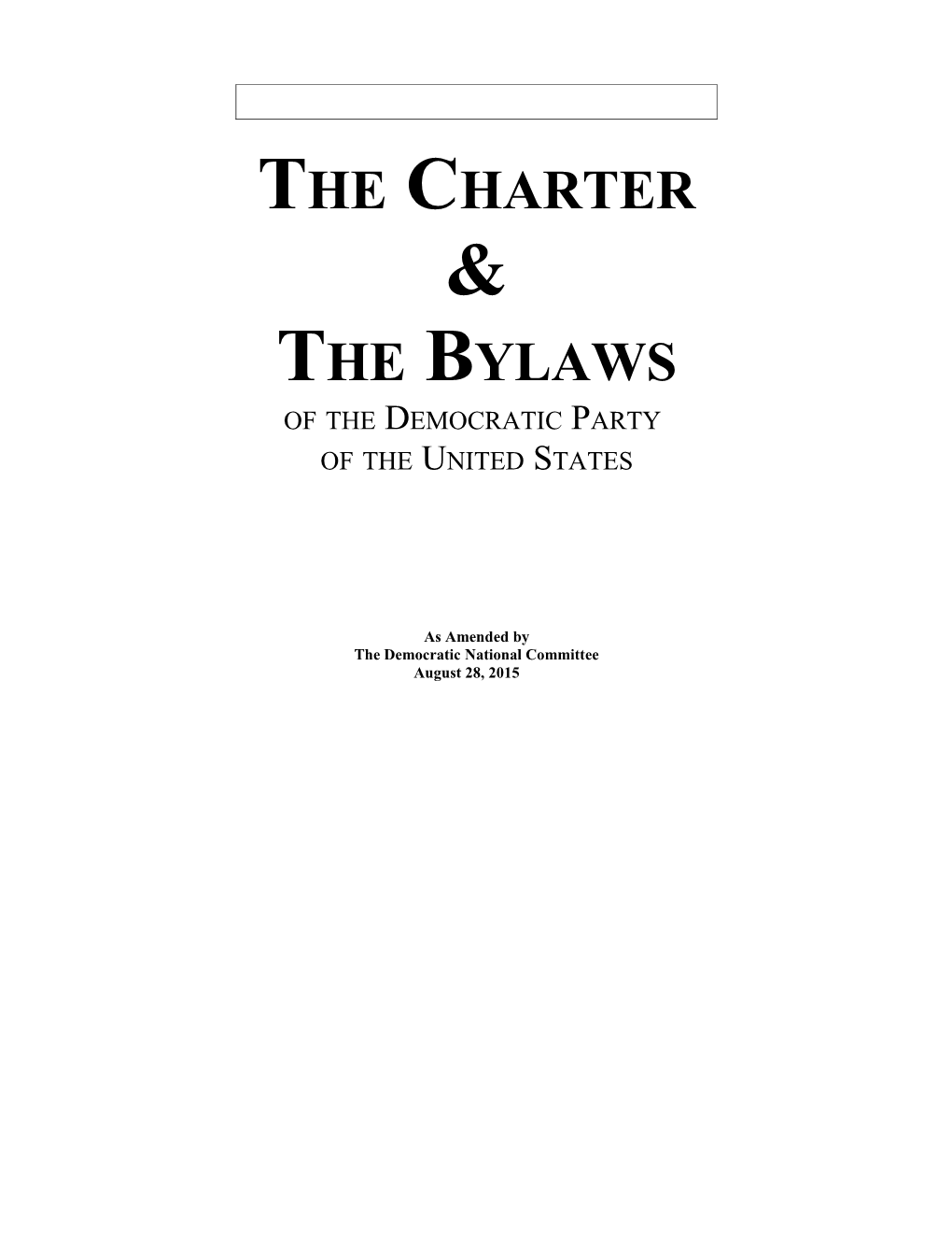 Charter of the Democratic Party of the United States