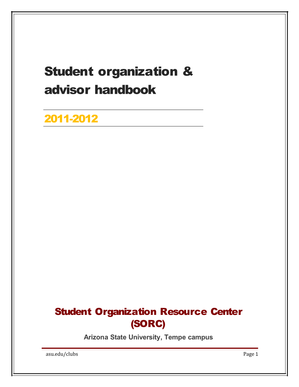 Student Organization Resource Center (SORC)