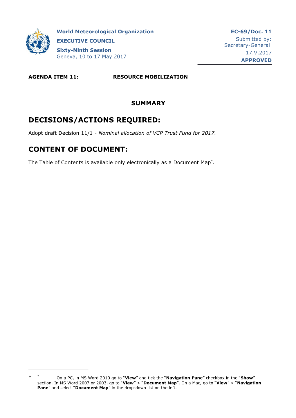 WMO Document Template s5