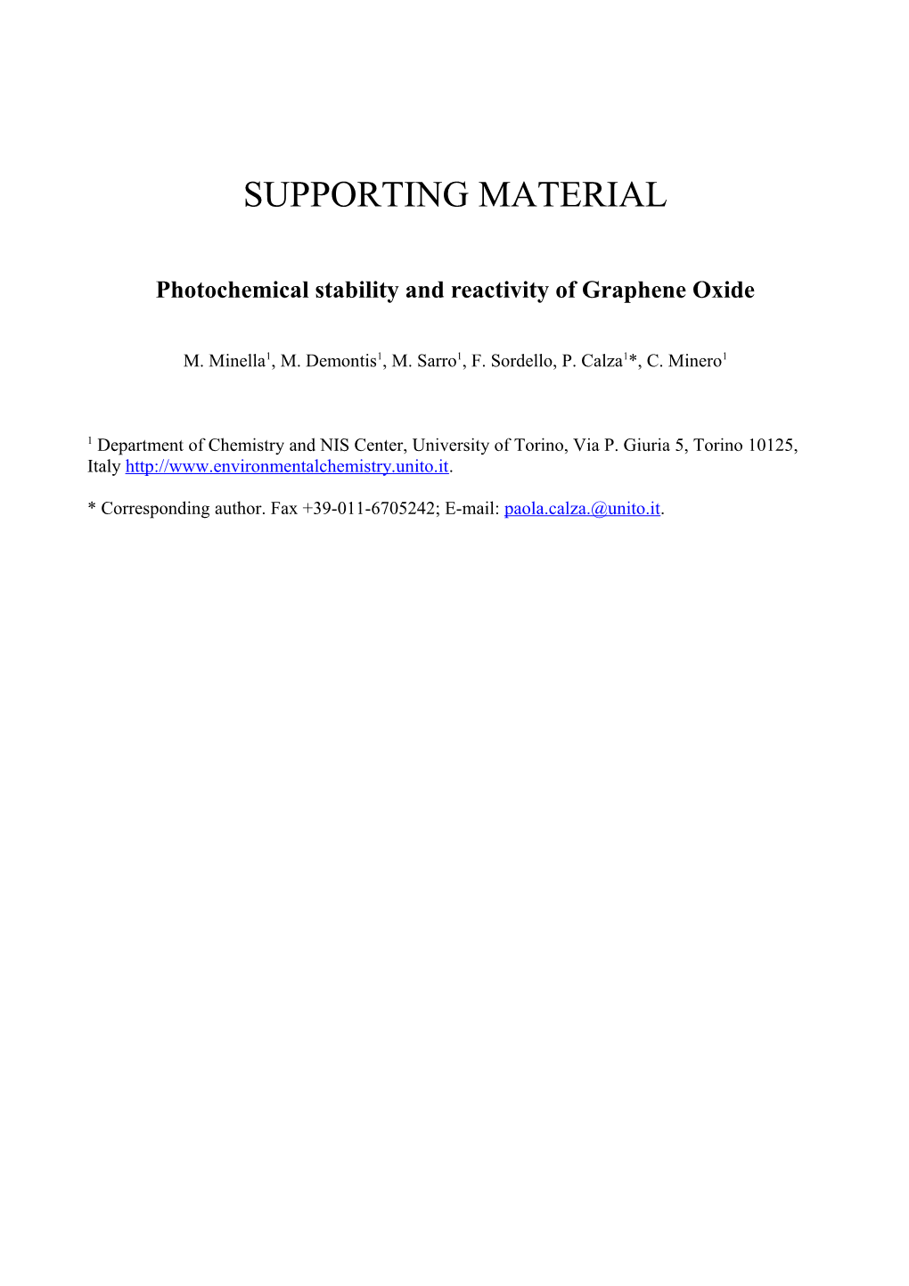 Photochemical Stability and Reactivity of Graphene Oxide