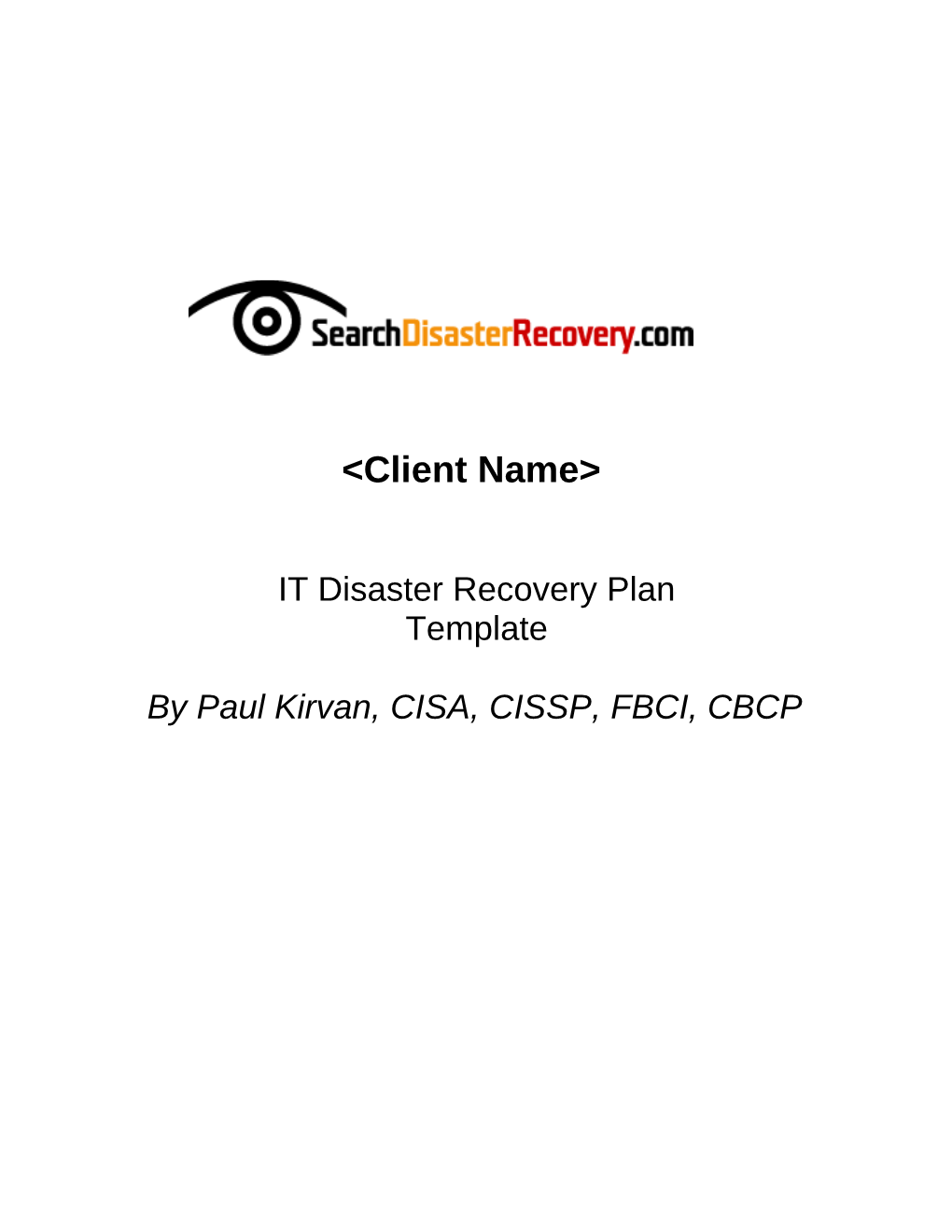 IT Disaster Recovery Template By Searchdisasterrecovery