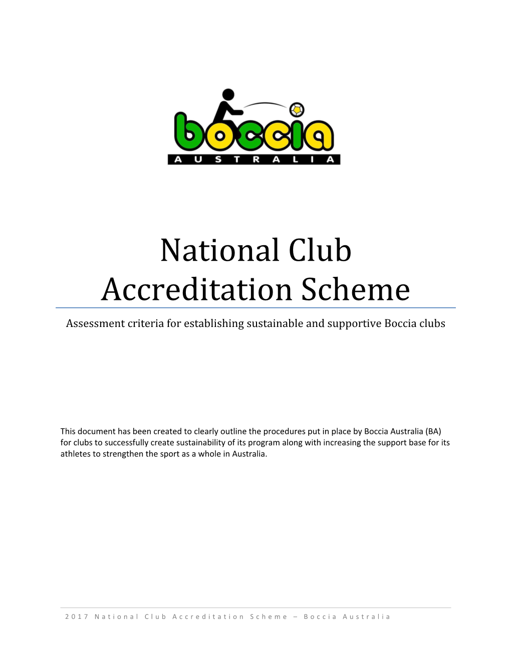 National Club Accreditation Scheme