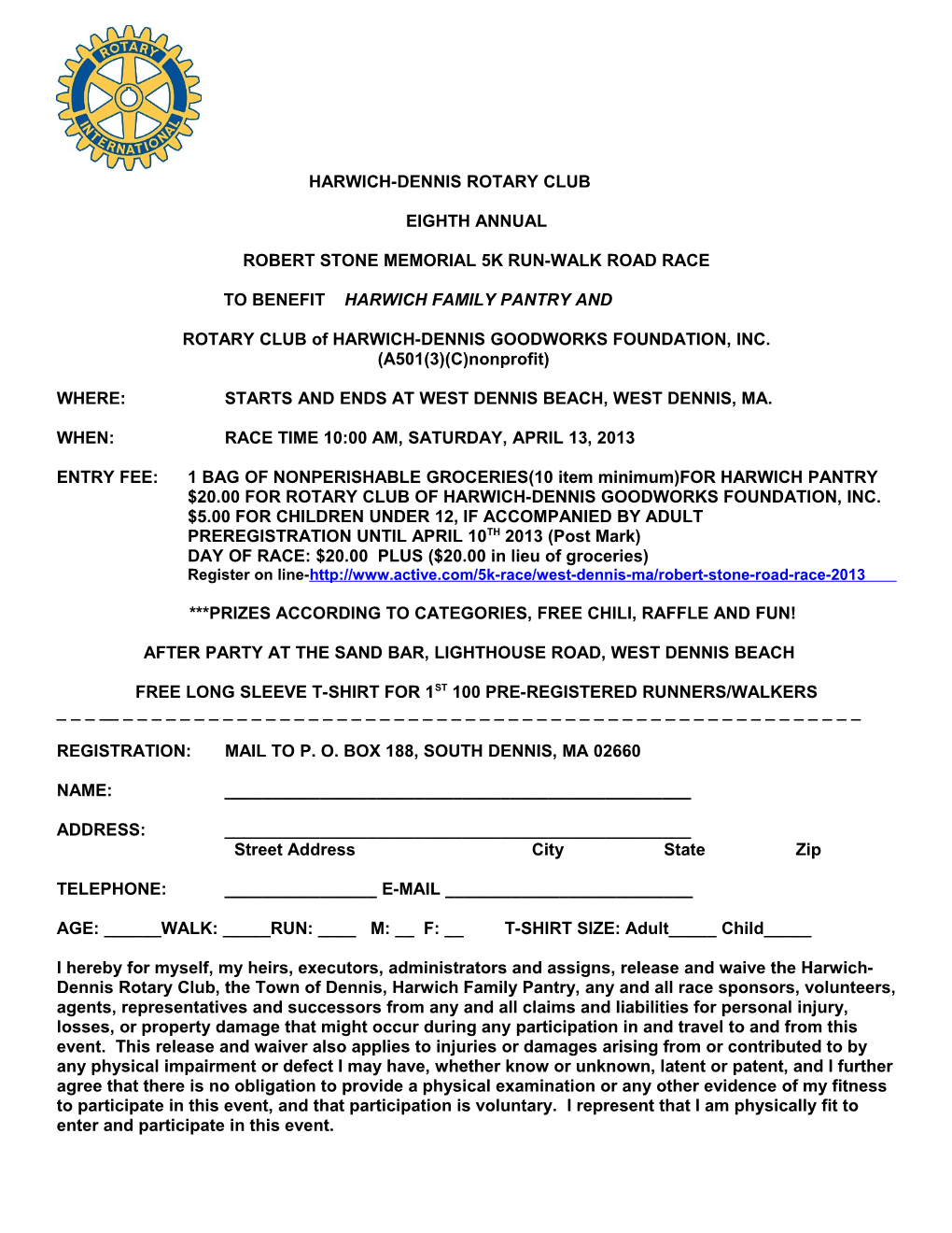 Robert Stone Memorial 5K Run-Walk Road Race