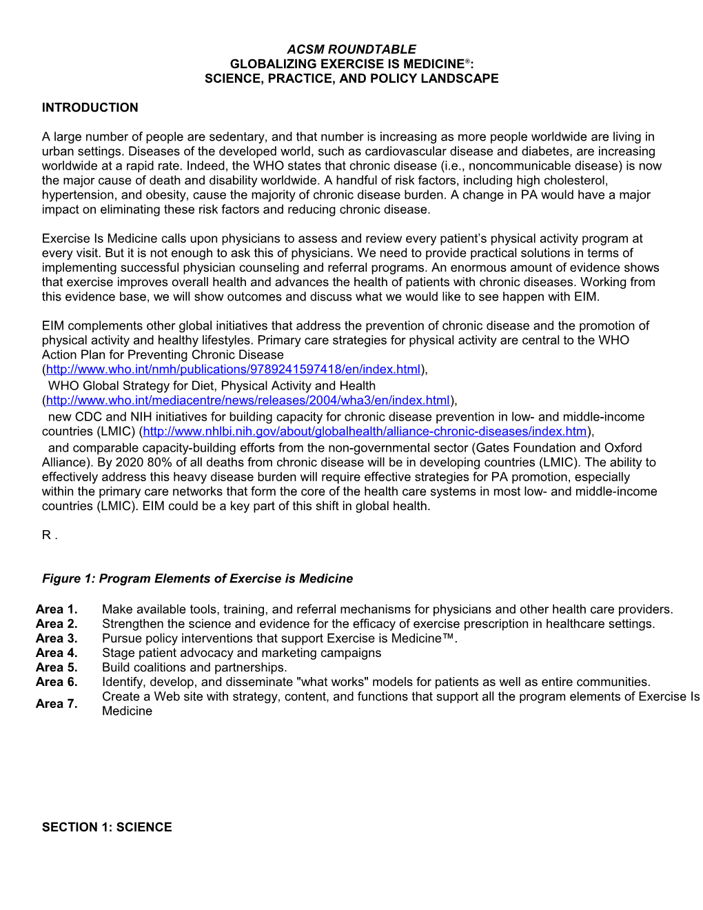 Science, Practice, and Policy Landscape