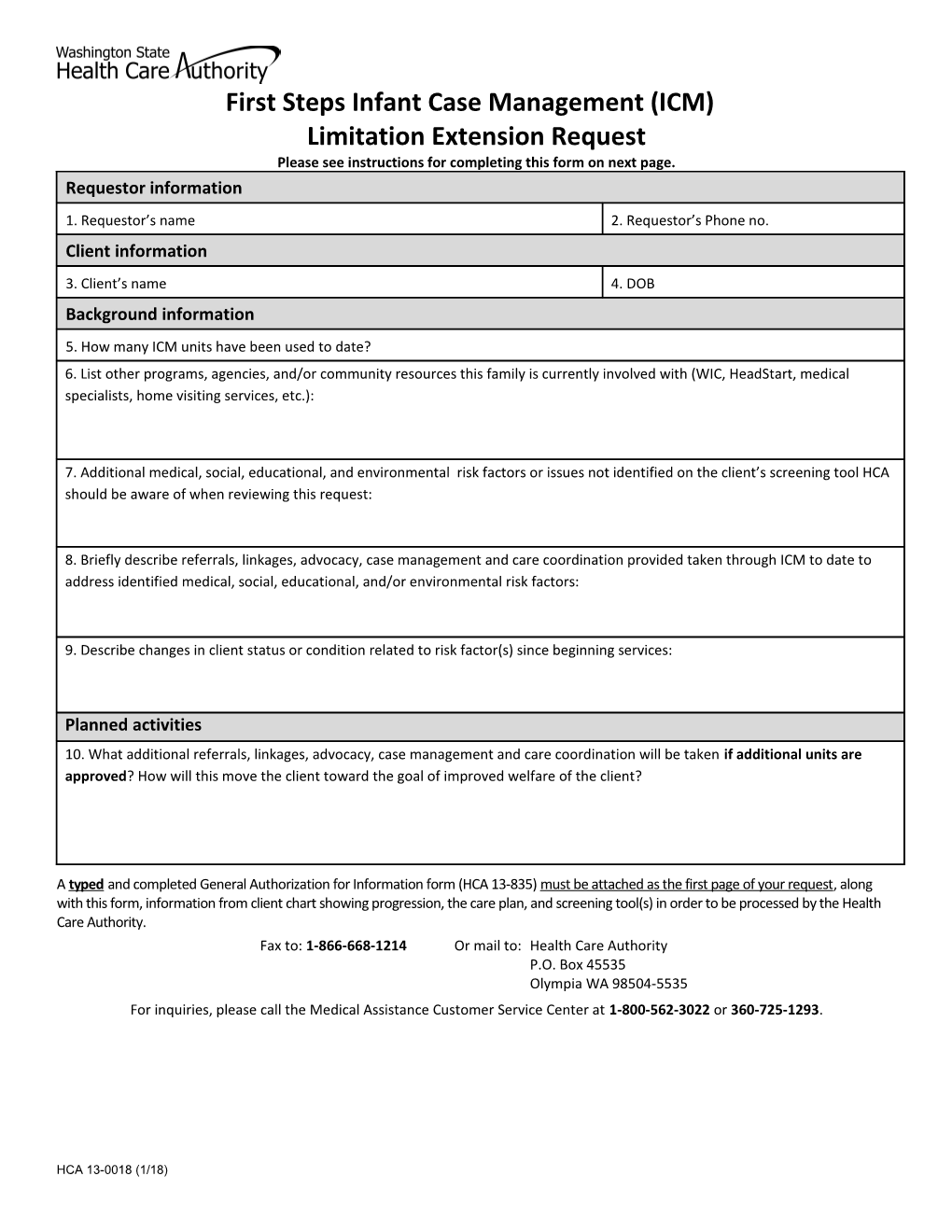 First Steps Infant Case Management (ICM)