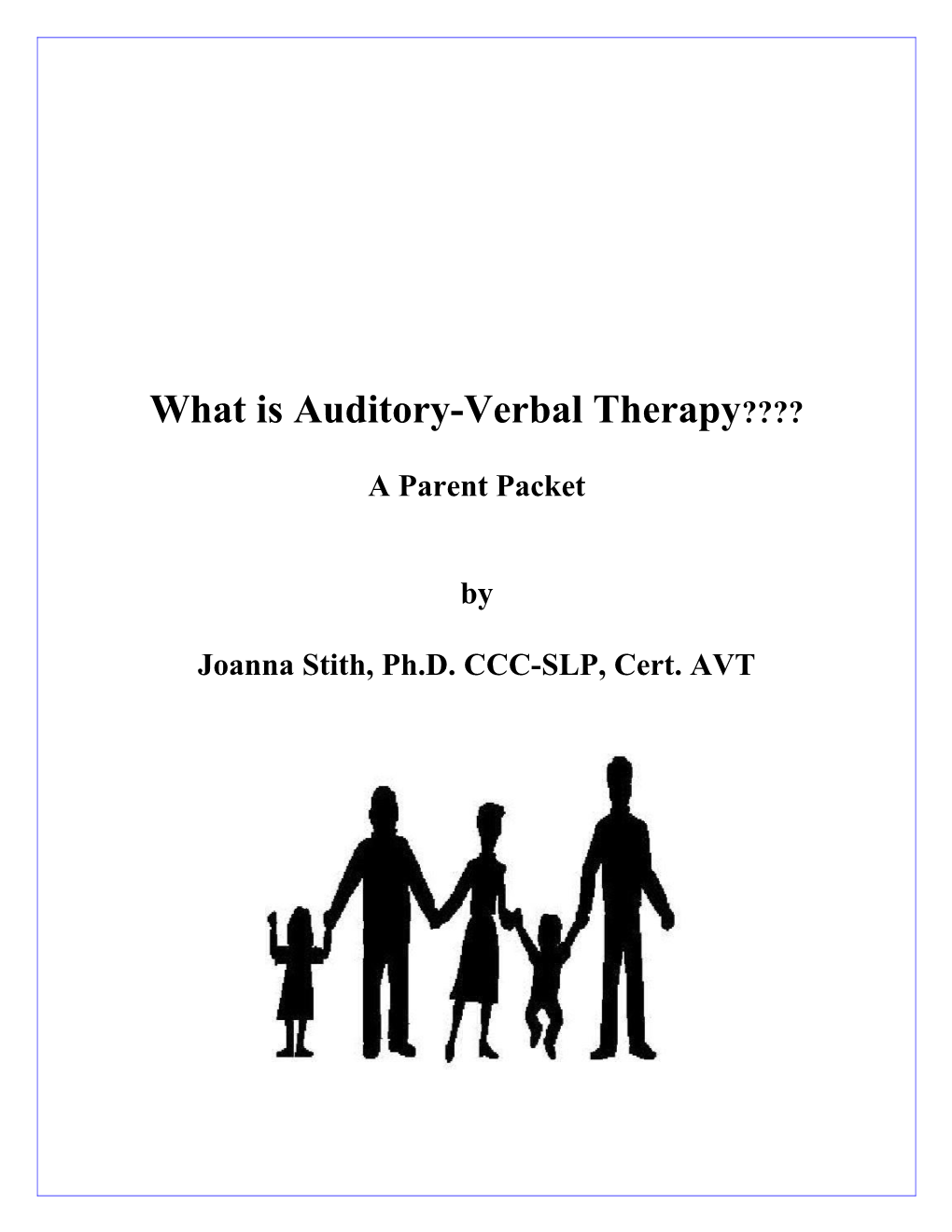 What Is Auditory-Verbal Therapy