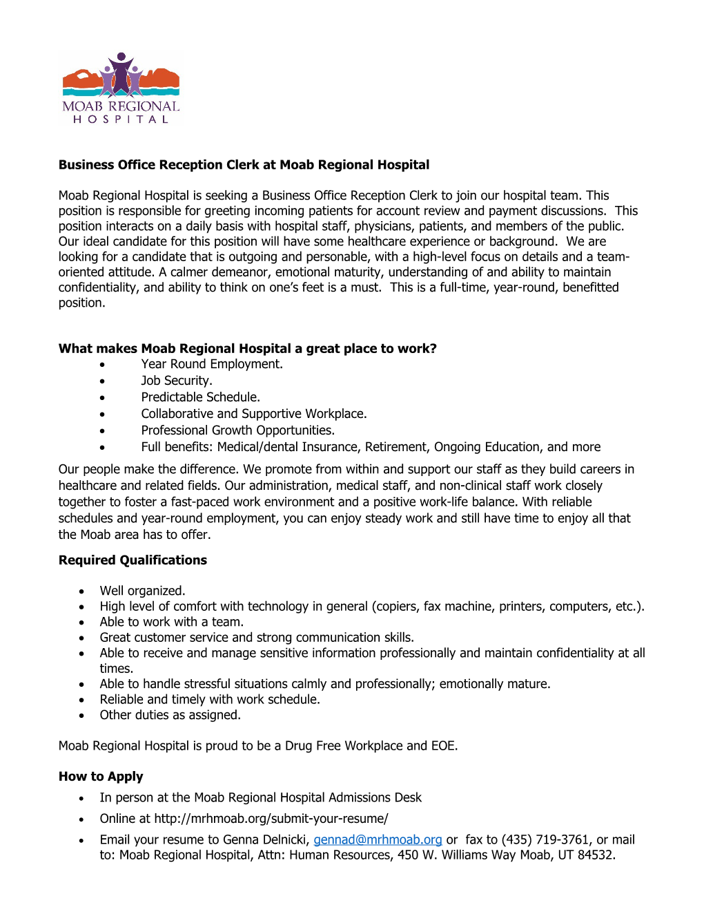 What Makes Moab Regional Hospital a Great Place to Work?