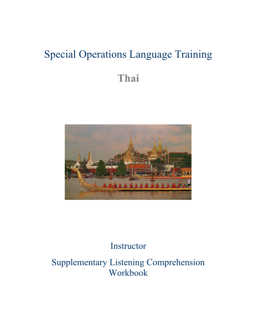 Special Operations Language Training s1