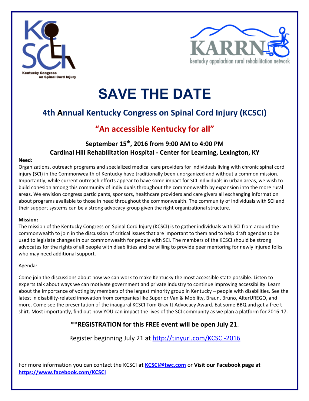 4Th Annual Kentucky Congress on Spinal Cord Injury (KCSCI)