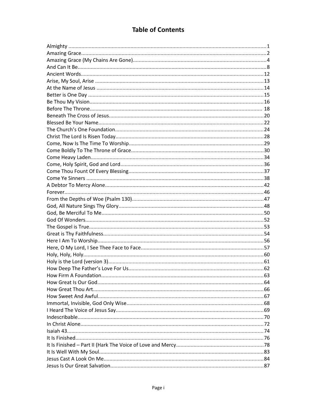 Table of Contents s230