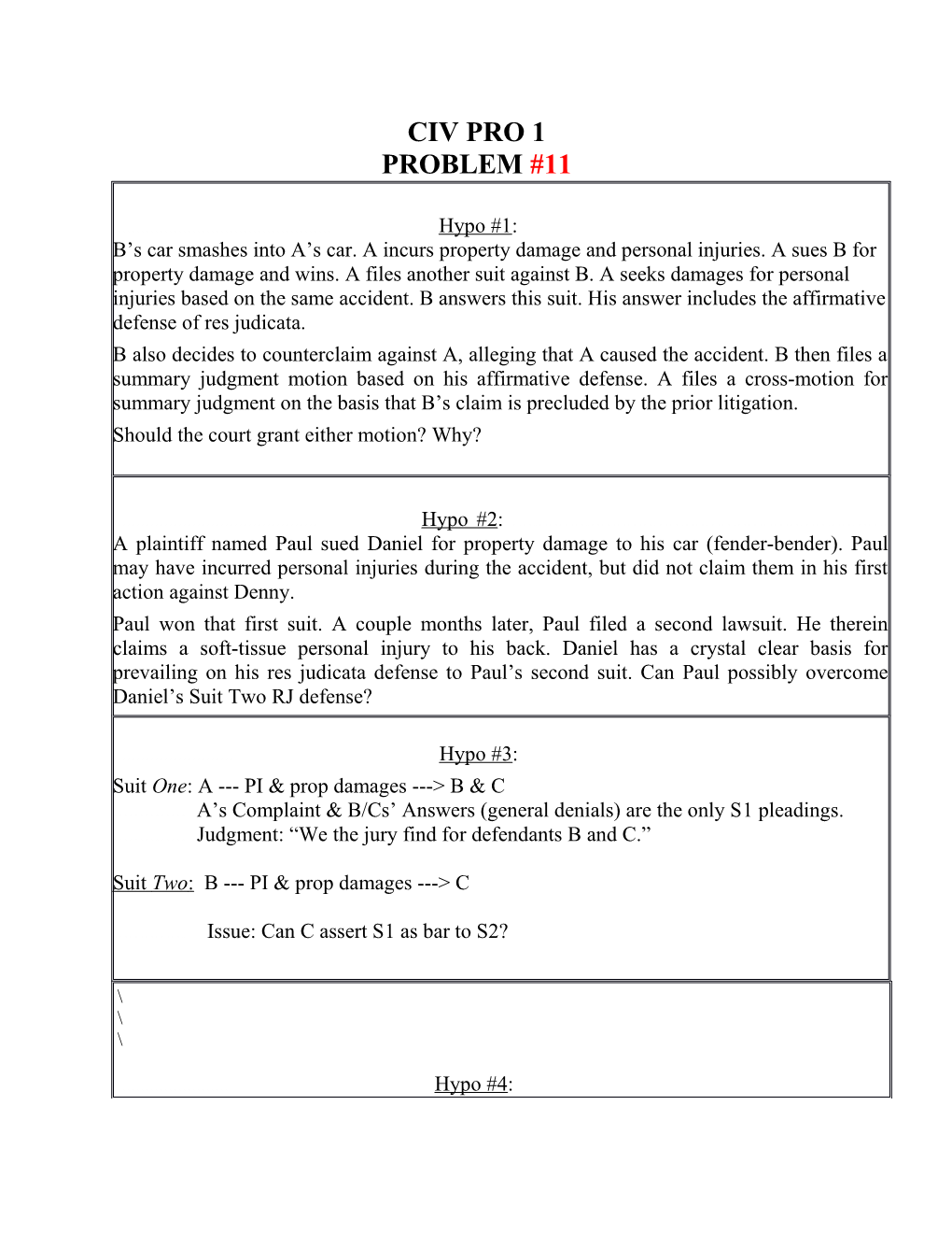 Civ Pro 1 Problem#11