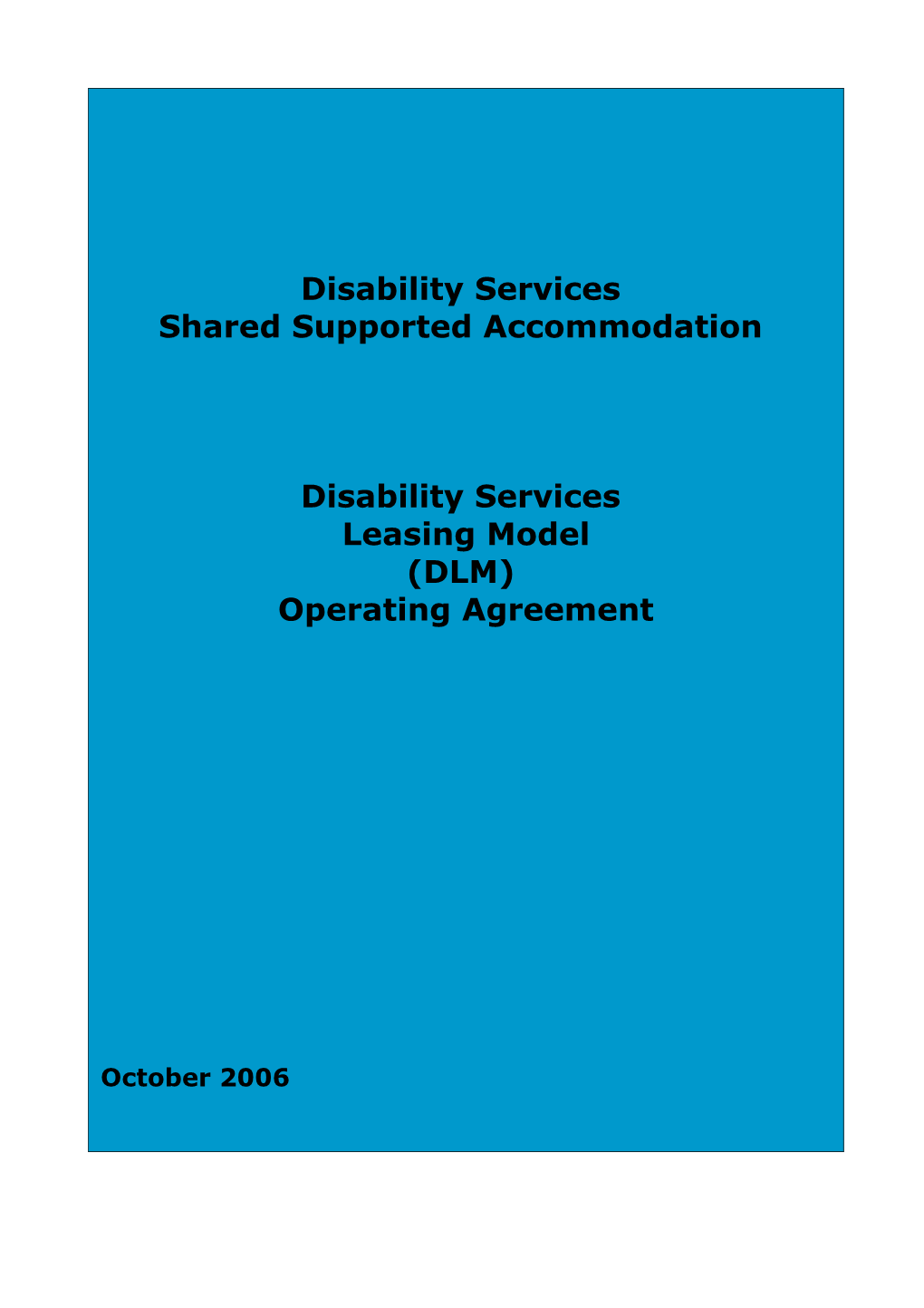 Disability Leasing Model Operating Agreement