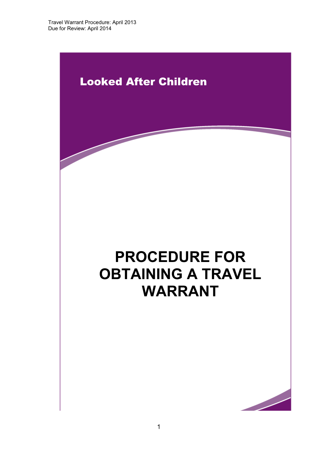 Travel Warrant Procedure Final 3
