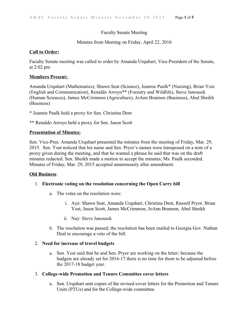ABAC Faculty Senate Minutes November 20.2015 Page 4 of 4