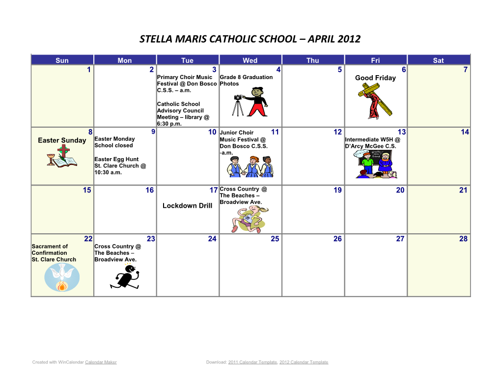 Stella Maris Catholic School April 2012