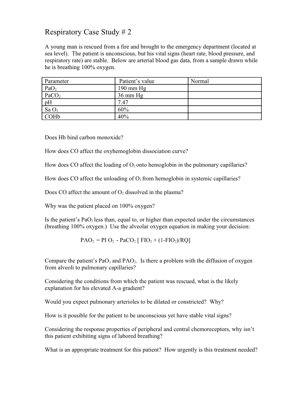 Respiratory Case Study # 2