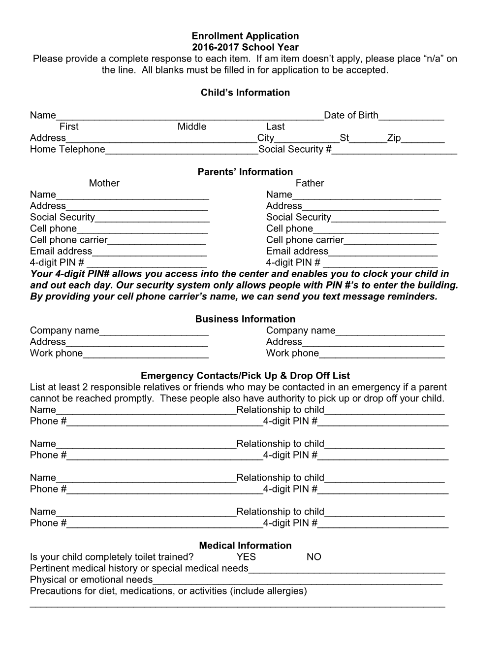 Application for Enrollment s1