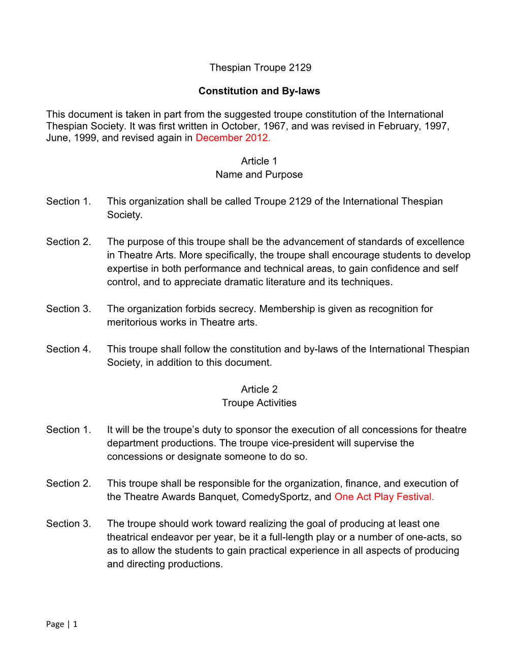 Constitution and By-Laws s8