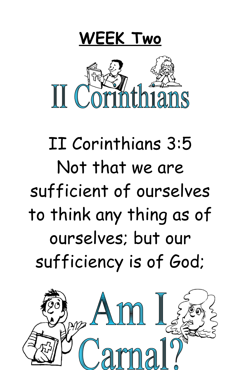 Weekly Memory Verse II Corinthians 3:5