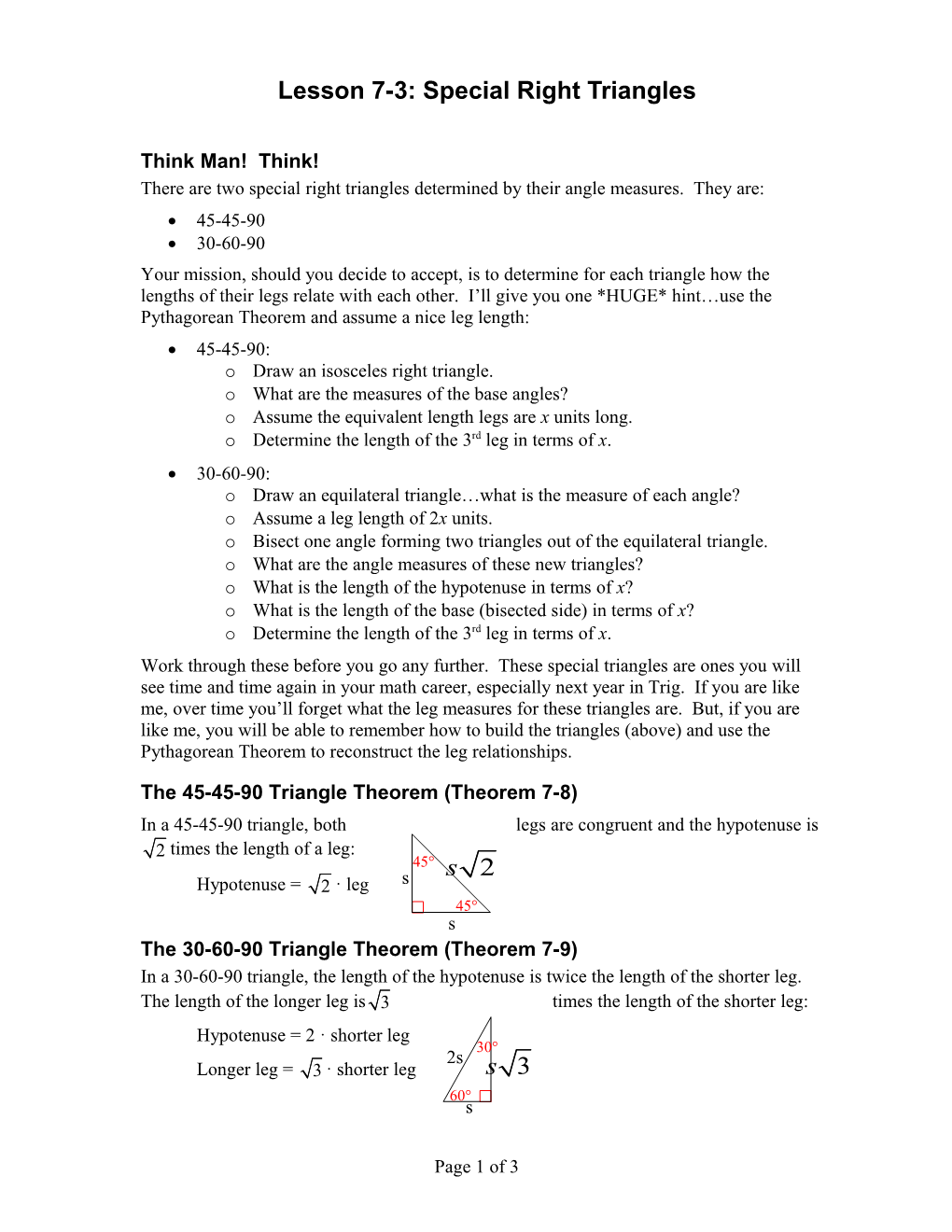 Lesson 1-1: Inductive Reasoning & Patterns s1