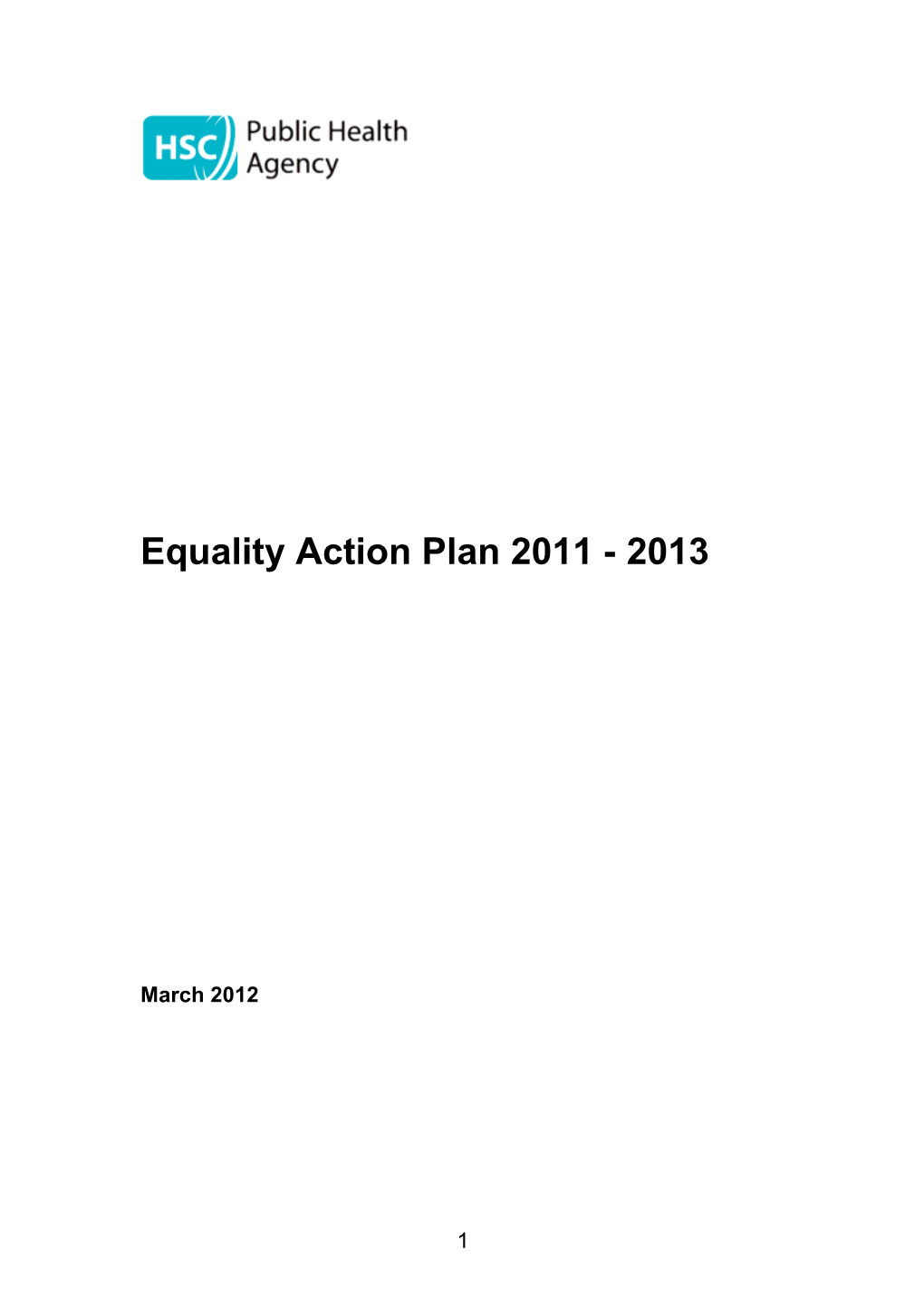 Equality Action Plan 2011 - 2013