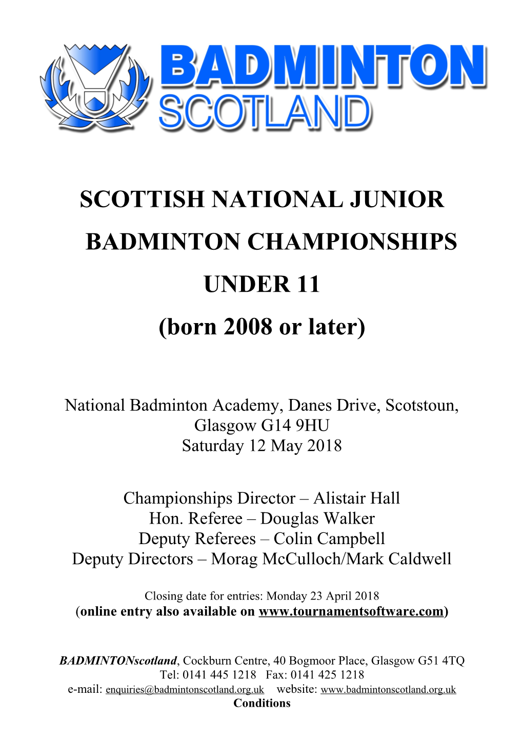 Scottish National Junior Badminton Championships