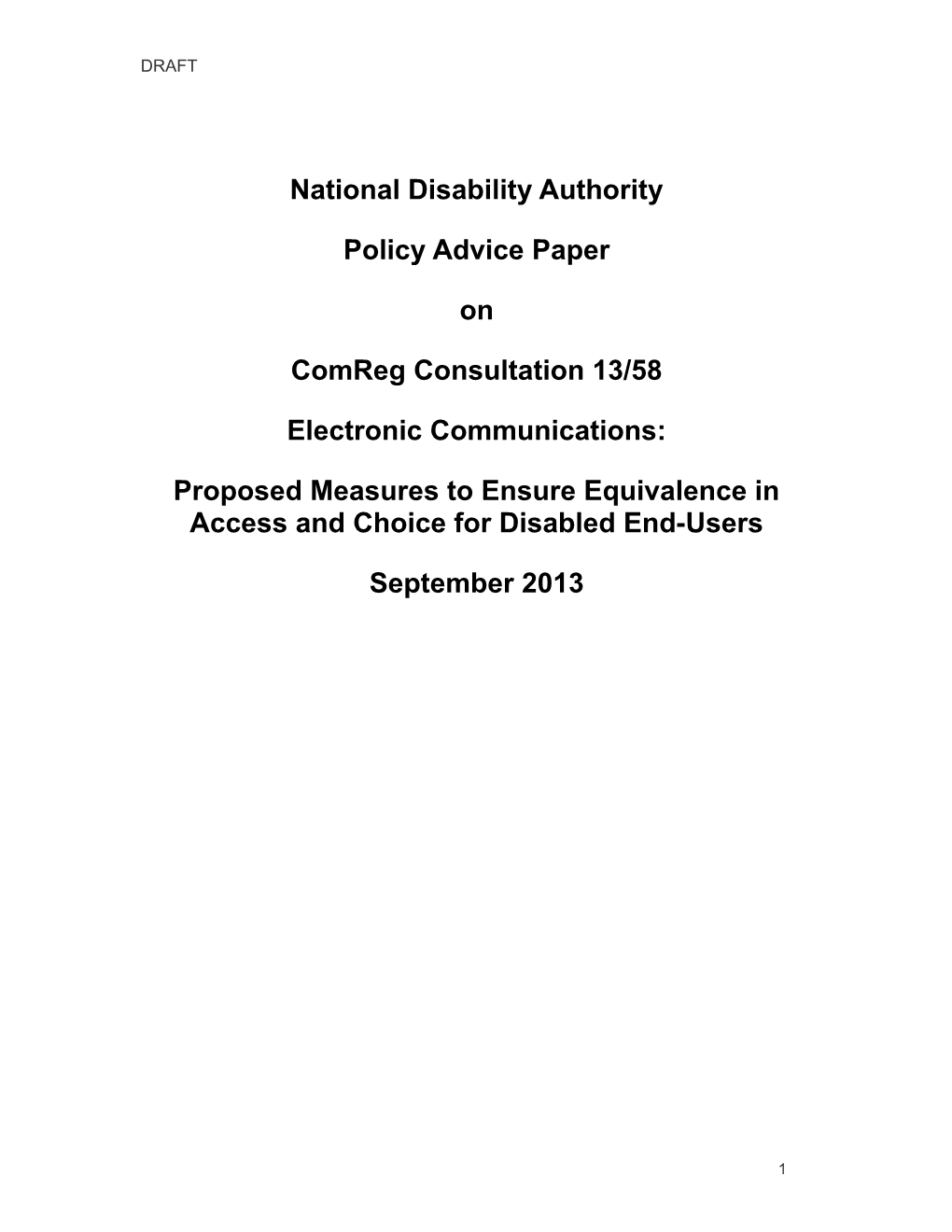 National Disability Authority