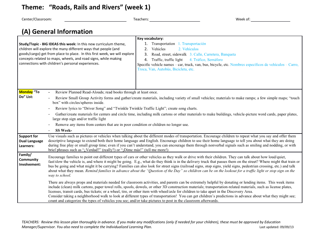 Related Resources: a Teacher S Guide to Opening Centers, Heritage Tree Parent Handout s2