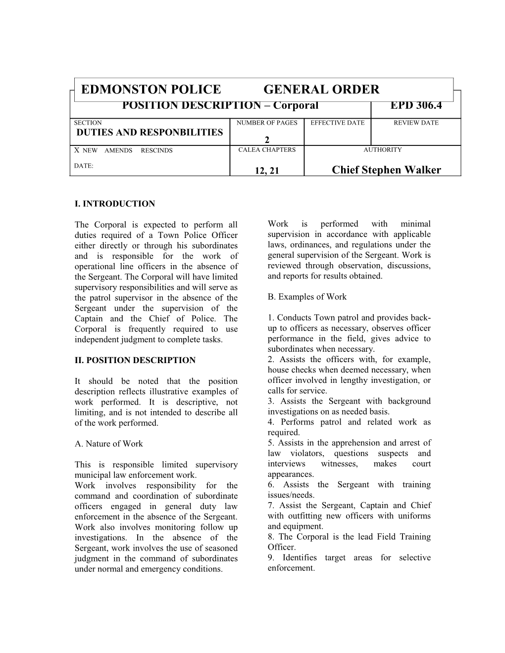 Position Description-Corporal Epd306.4