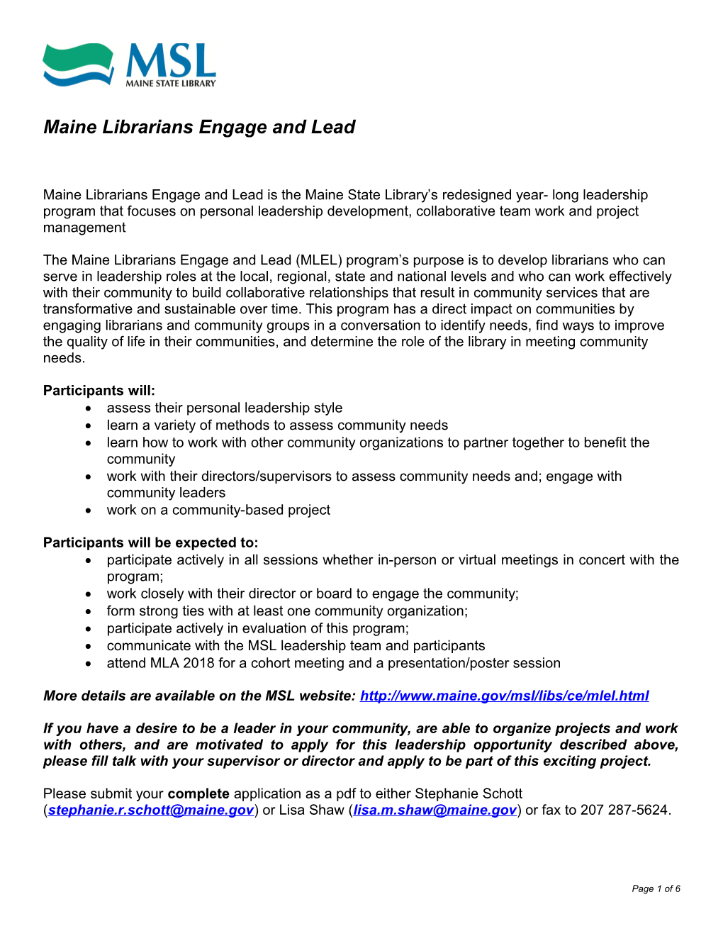 Maine Librarians Engage and Lead