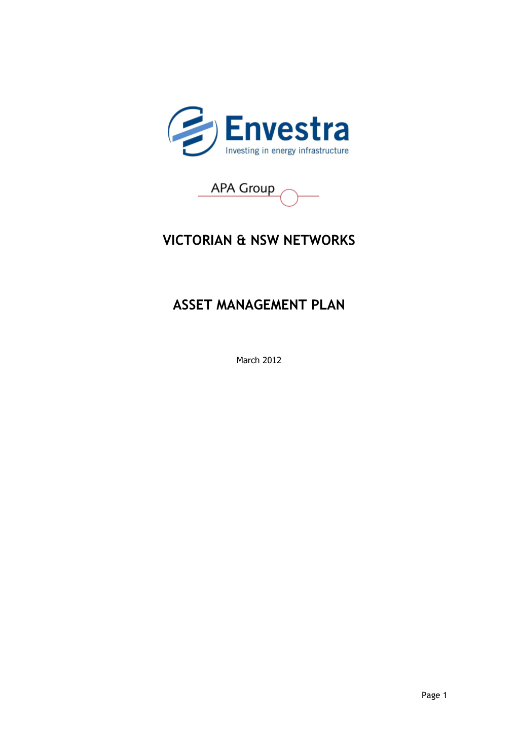 Victoria Asset Management Plan