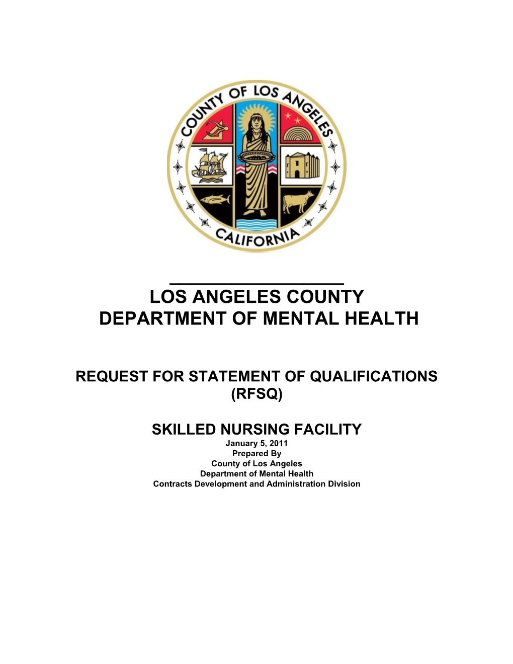 Request for Statement of Qualifications (Rfsq)