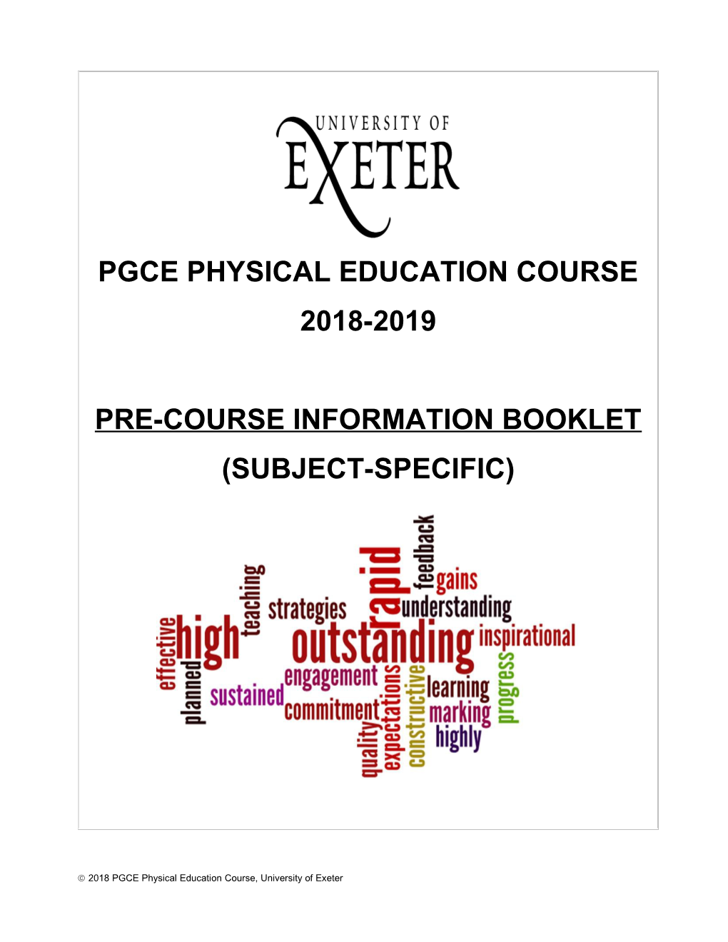 Pgce Physical Education Course