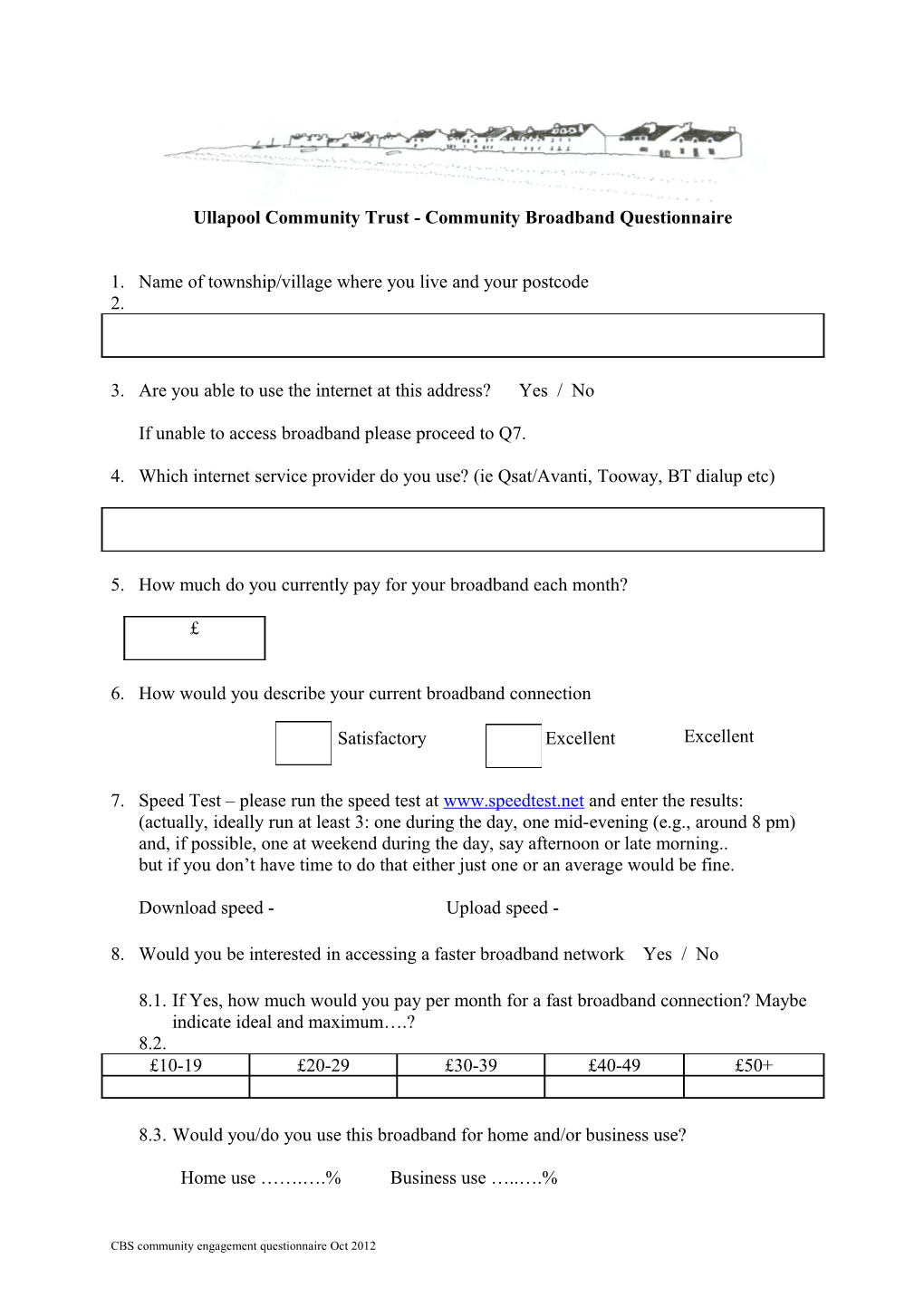 Your Community Broadband Questionnaire