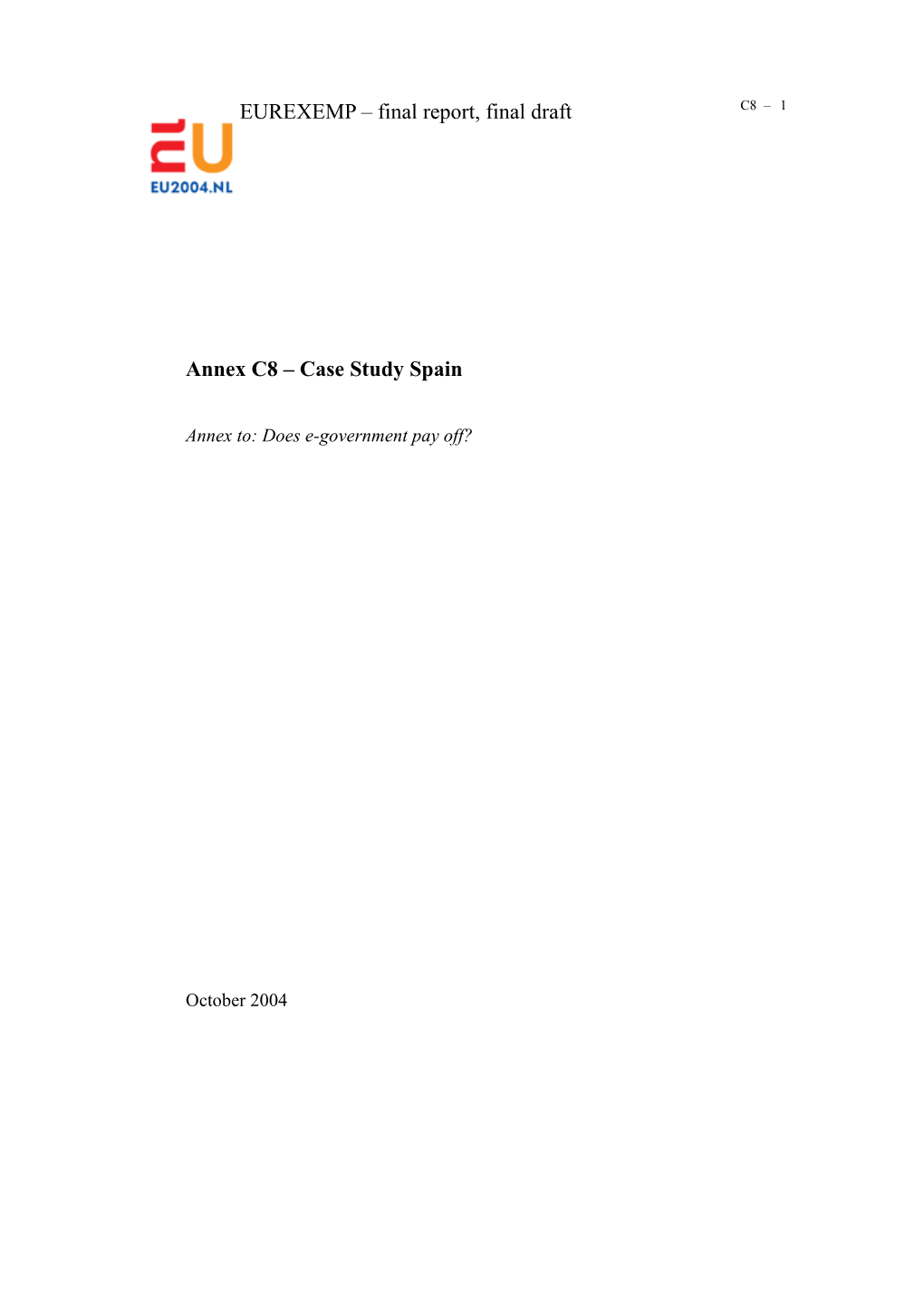 Annex C8 Case Study Spain